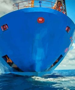The Blue Vessel Prow Paint By Numbers