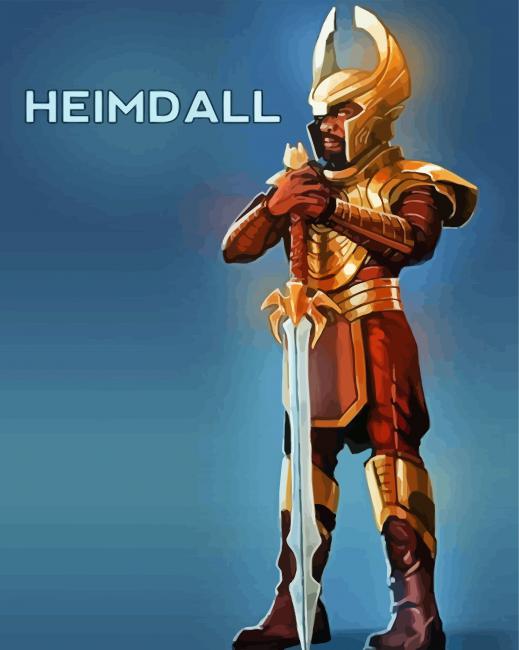 The Marvel Warrior Heimdall Paint By Numbers