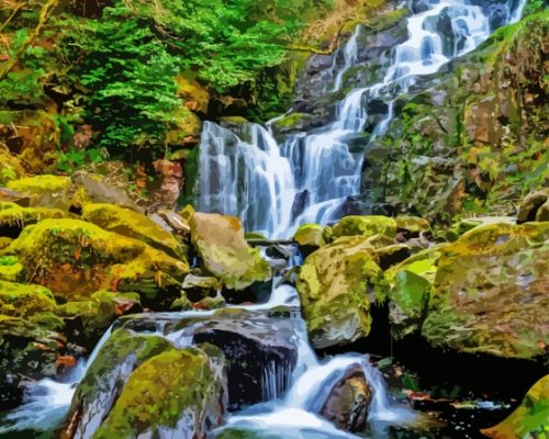 Torc Waterfall Killarney National Park Paint By Numbers