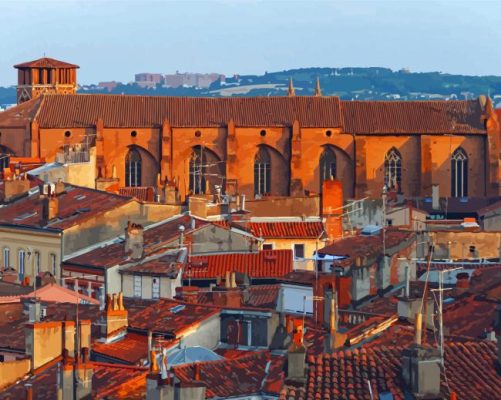 Toulouse City Houses Rooftops Paint By Numbers