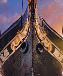 Vintage Ship Prow Paint By Numbers