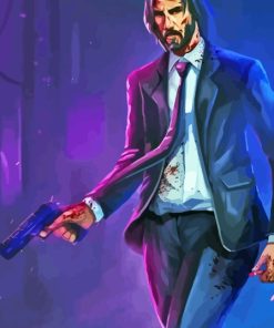 Aesthetic John Wick Dog Paint By Numbers