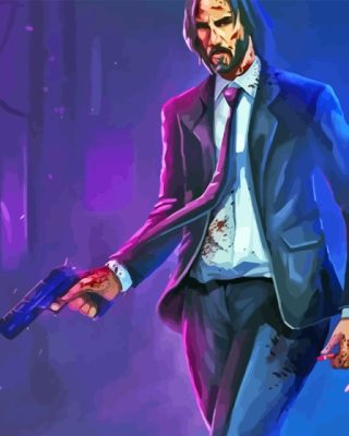 Aesthetic John Wick Dog Paint By Numbers