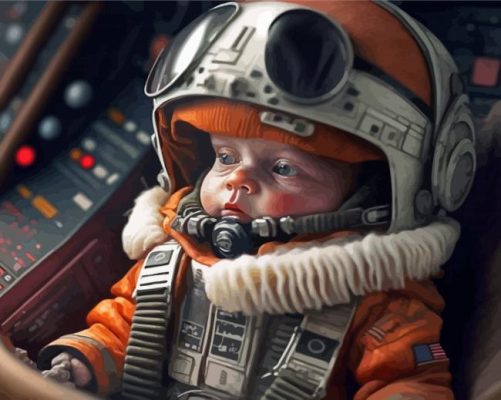 Baby Astronaut Paint By Numbers