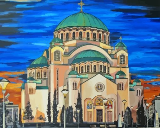 Church Of St Sava Serbia Belgrade Paint By Numbers