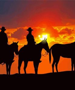 Cowboys On Horses Paint By Numbers