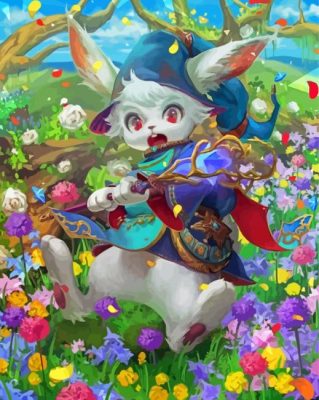 White Rabbit Knight Paint By Numbers