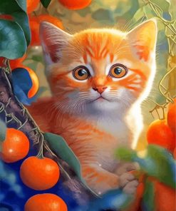 Mini Cat And Oranges Paint By Numbers