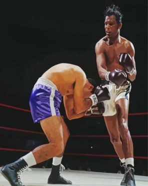 Sugar Ray Robinson Boxer In A Combat Paint By Numbers