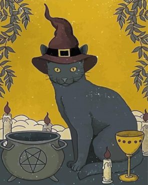 The Magician Cat Paint By Numbers
