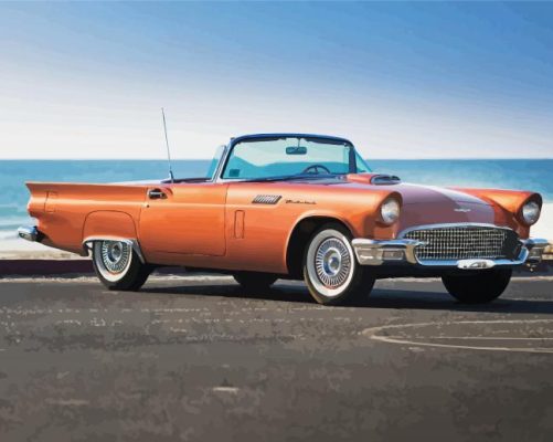 Thunderbird Car Painting by numbers 